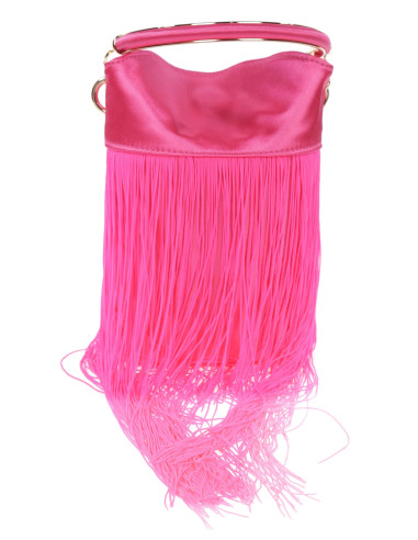 Bombonera de flecos efecto raso | Complementos Invitada