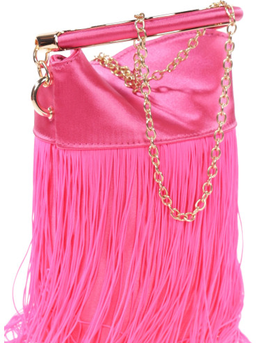 Bombonera de flecos efecto raso | Complementos Invitada