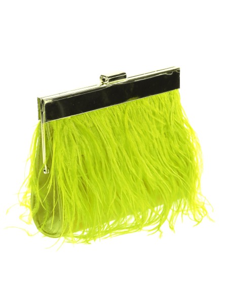 Clutch de fiesta de plumas en ambos lados | Complementos Invitada