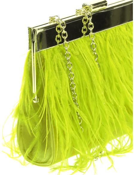 Clutch de fiesta de plumas en ambos lados | Complementos Invitada