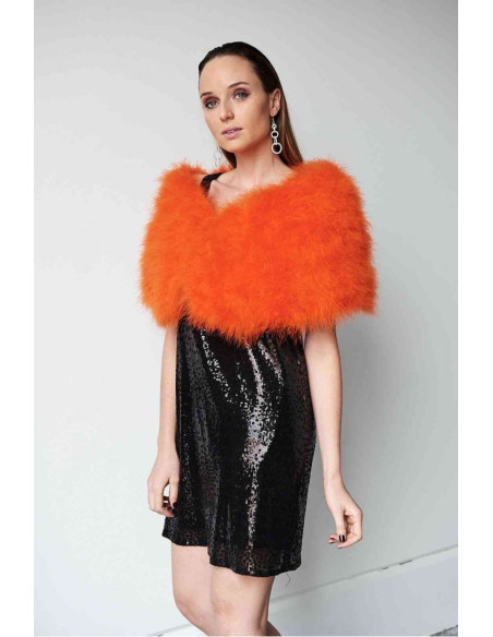 Estola de plumas de avestruz colores vivos | Complementos Invitada