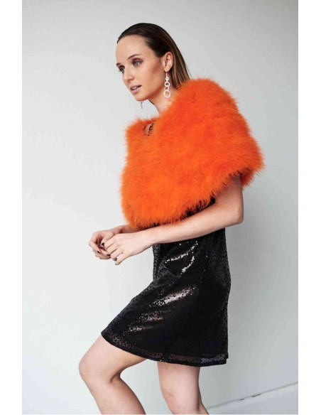 Estola de plumas de avestruz colores vivos | Complementos Invitada