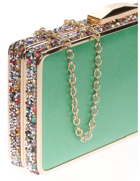 Bolso de fiesta de pedrería en los laterales | Complementos Invitada