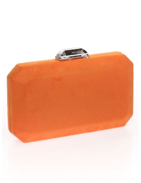 Bolso de fiesta octogonal efecto ante | Complementos Invitada