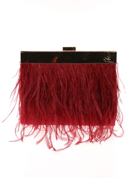 Clutch de fiesta de plumas en ambos lados | Complementos Invitada