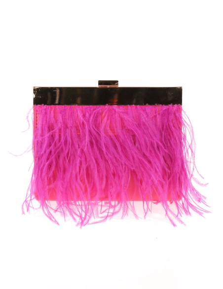 Clutch de fiesta de plumas en ambos lados | Complementos Invitada