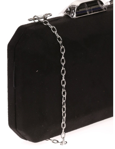 Bolso de fiesta octogonal efecto ante | Complementos Invitada