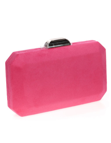 Bolso de fiesta octogonal efecto ante | Complementos Invitada