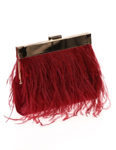 Clutch de fiesta de plumas en ambos lados | Complementos Invitada