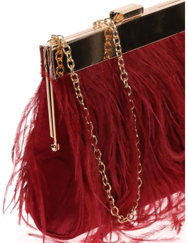 Clutch de fiesta de plumas en ambos lados | Complementos Invitada