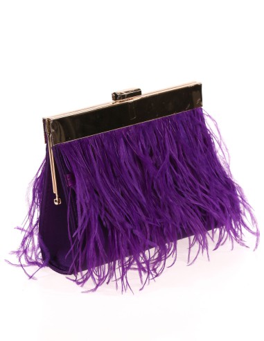 Clutch de fiesta de plumas en ambos lados | Complementos Invitada