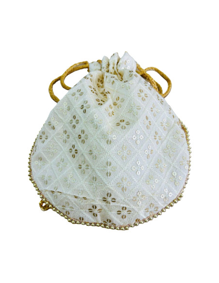 Bombonera con lentejuelas en rombos | Complementos Invitada