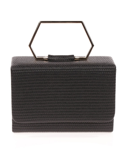 Bolso de fiesta de polipiel con efecto rafia | Complementos Invitada