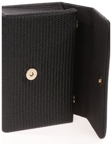 Bolso de fiesta de polipiel con efecto rafia | Complementos Invitada