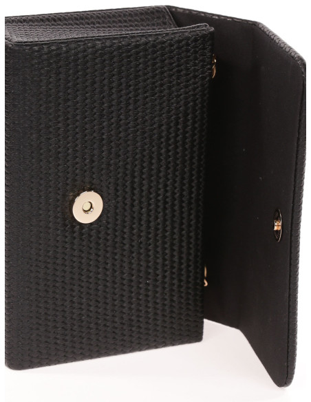 Bolso de fiesta de polipiel con efecto rafia | Complementos Invitada