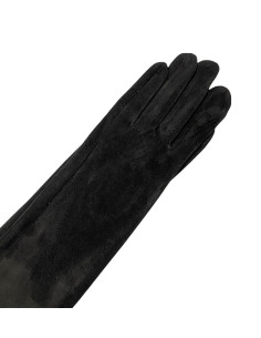 Guantes largos mujer antelina negro | Complementos Invitada