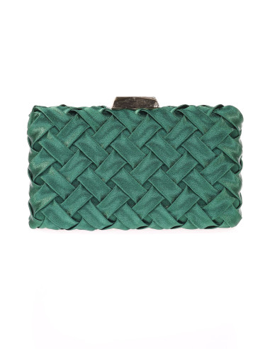 Clutch de raso trenzado para fiesta | Complementos Invitada