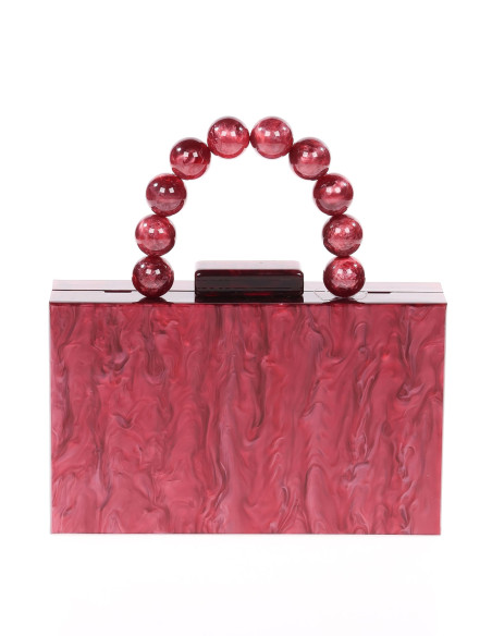Clutch de fiesta con detalle en asa de esferas | Complementos Invitada