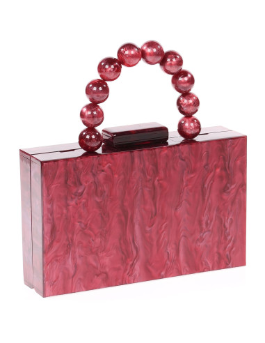 Clutch de fiesta con detalle en asa de esferas | Complementos Invitada