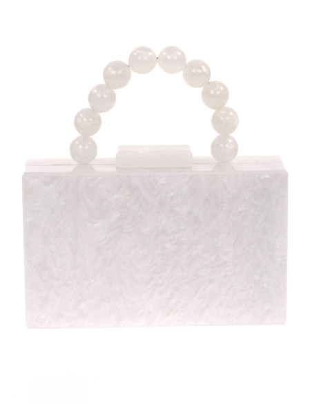 Clutch de fiesta con detalle en asa de esferas | Complementos Invitada