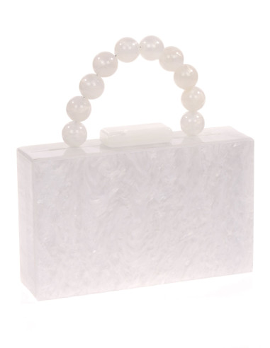 Clutch de fiesta con detalle en asa de esferas | Complementos Invitada