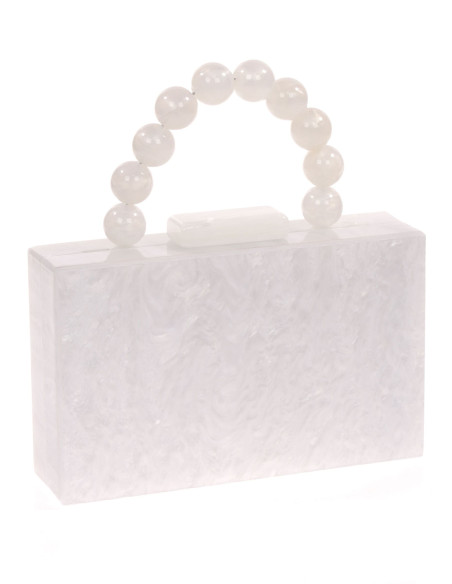 Clutch de fiesta con detalle en asa de esferas | Complementos Invitada