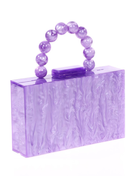 Clutch de fiesta con detalle en asa de esferas | Complementos Invitada