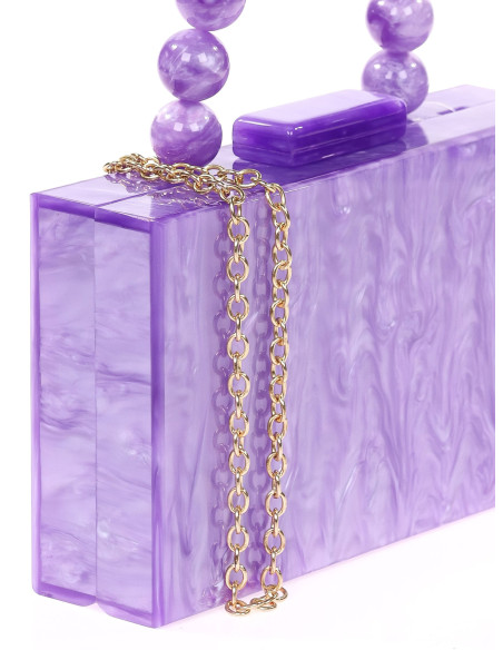 Clutch de fiesta con detalle en asa de esferas | Complementos Invitada