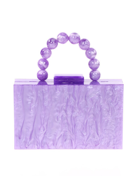 Clutch de fiesta con detalle en asa de esferas | Complementos Invitada