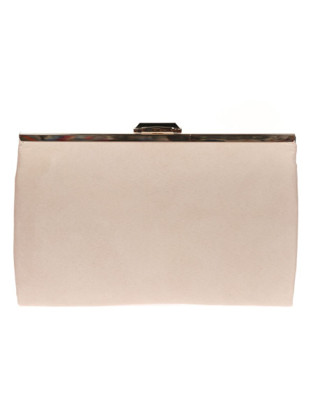 Cartera de fiesta ante con detalle dorado | Complementos Invitada