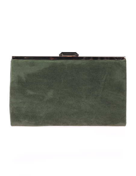 Cartera de fiesta ante con detalle dorado | Complementos Invitada