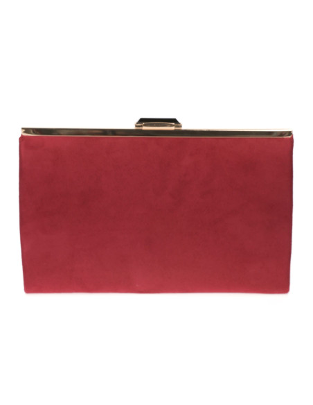 Cartera de fiesta ante con detalle dorado | Complementos Invitada