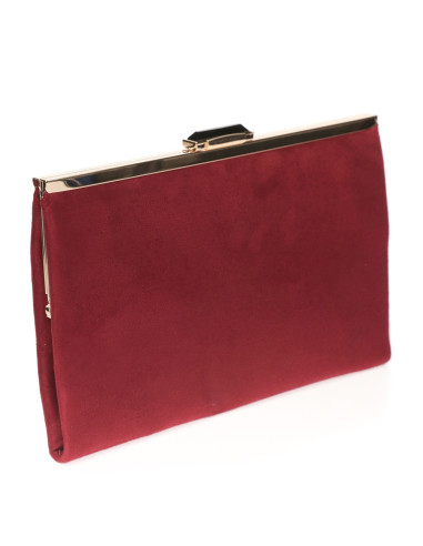 Cartera de fiesta ante con detalle dorado | Complementos Invitada