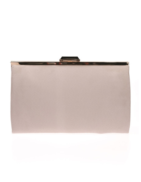 Cartera de fiesta ante con detalle dorado | Complementos Invitada