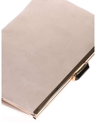 Cartera de fiesta ante con detalle dorado | Complementos Invitada