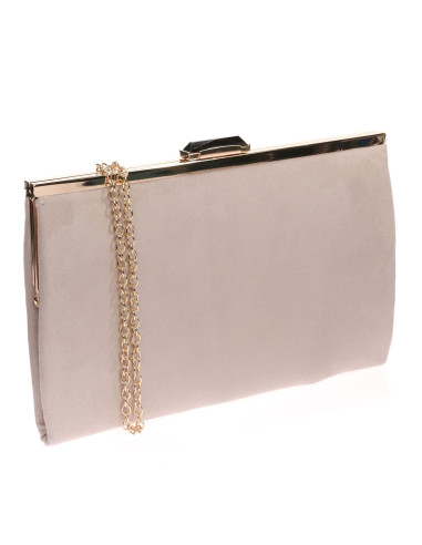 Cartera de fiesta ante con detalle dorado | Complementos Invitada