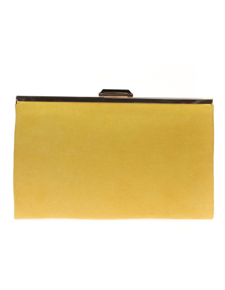Cartera de fiesta ante con detalle dorado | Complementos Invitada