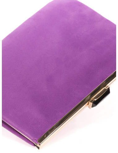 Cartera de fiesta ante con detalle dorado | Complementos Invitada