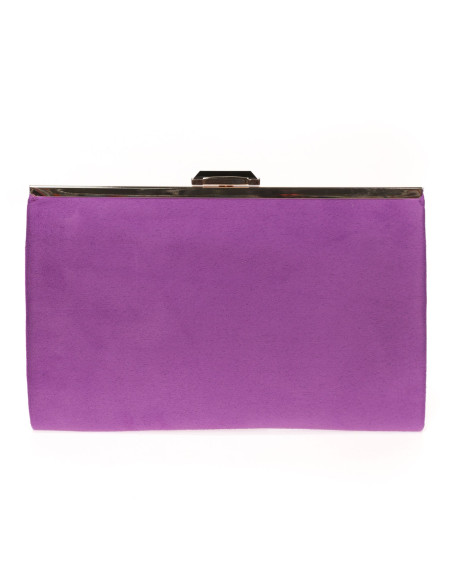 Cartera de fiesta ante con detalle dorado | Complementos Invitada