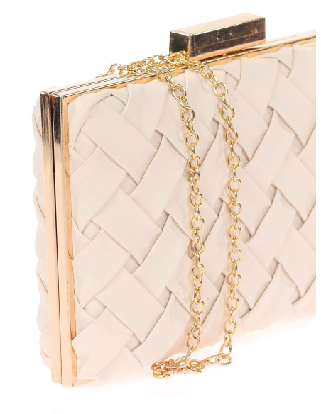 Bolso de fiesta trenzado con esquinas rectas | Complementos Invitada