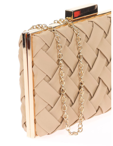 Bolso de fiesta trenzado con esquinas rectas | Complementos Invitada
