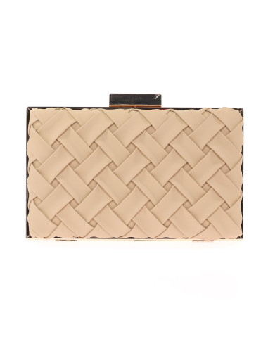 Bolso de fiesta trenzado en polipiel esquinas rectas