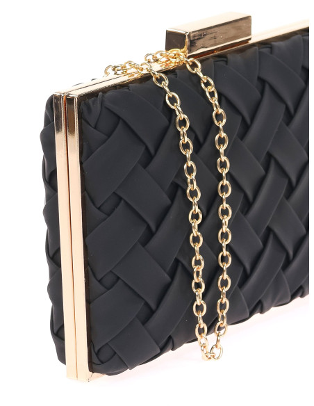 Bolso de fiesta trenzado con esquinas rectas | Complementos Invitada