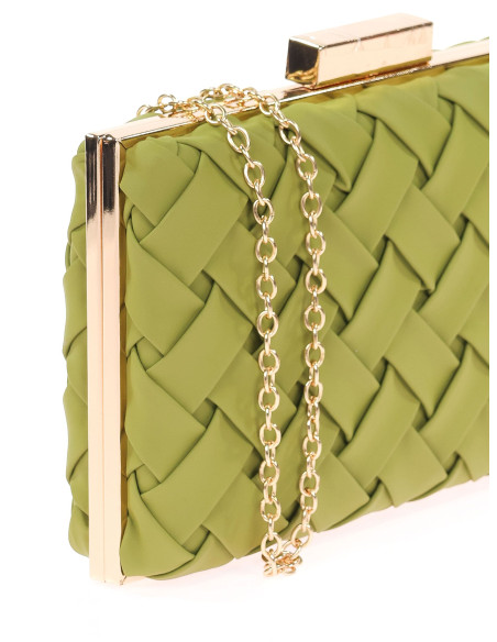 Bolso de fiesta trenzado con esquinas rectas | Complementos Invitada