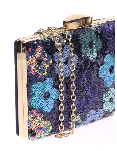 Clutch de fiesta con lentejuelas florales | Complementos Invitada