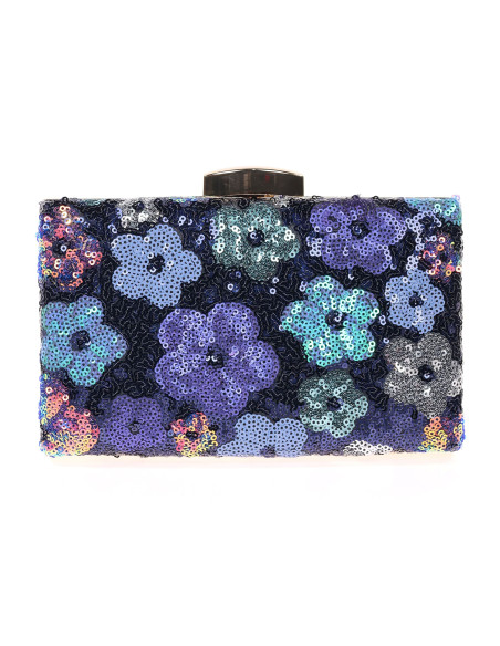 Clutch de fiesta con lentejuelas florales | Complementos Invitada