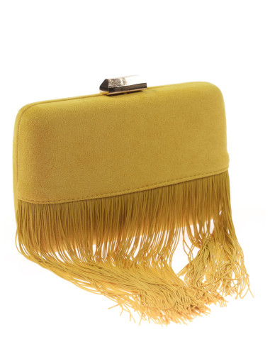 Bolso de fiesta con efecto ante y flecos