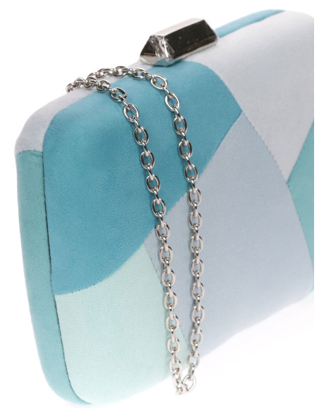 Clutch de fiesta antelina con diseño Geométrico | Complementos Invitada
