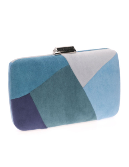 Clutch de fiesta antelina con diseño Geométrico | Complementos Invitada