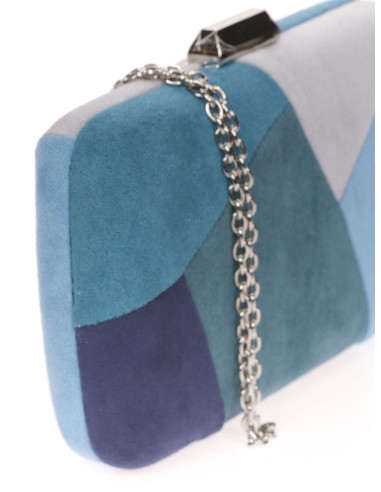 Clutch de fiesta antelina con diseño Geométrico | Complementos Invitada